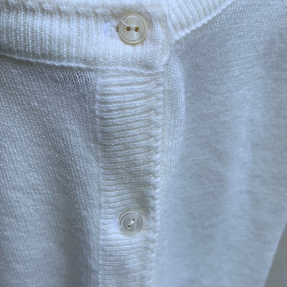 Vtg Designers Originals Winter White Cardigan Sweater Sz S button-up MADE IN USA - Picture 8 of 16